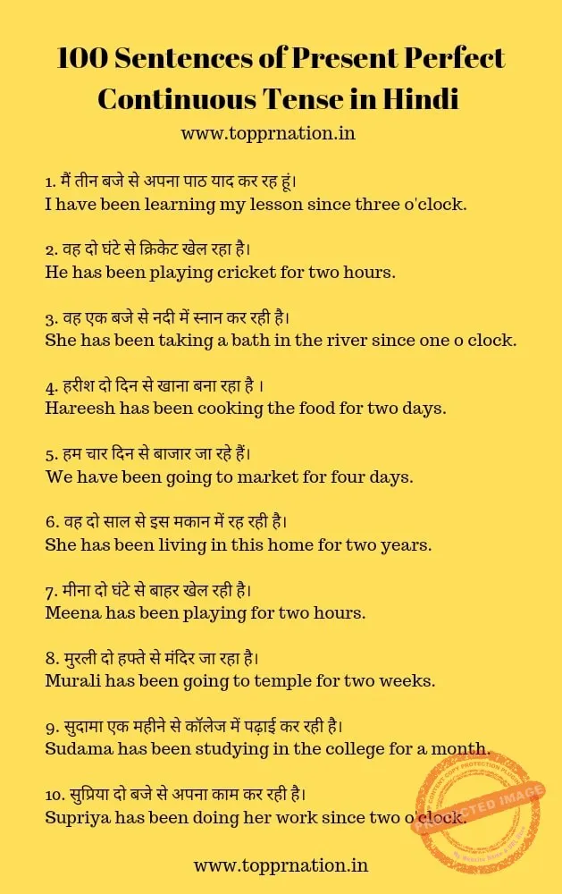 Sentences Of Present Continuous Tense In Hindi - नियम, पहचान और 100+ उदाहरण