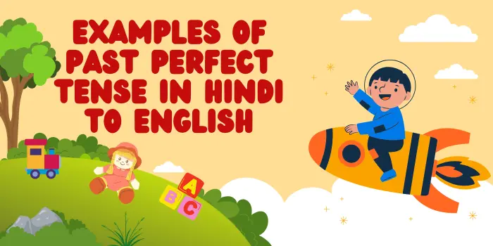 Examples of Past Perfect Tense in Hindi to English