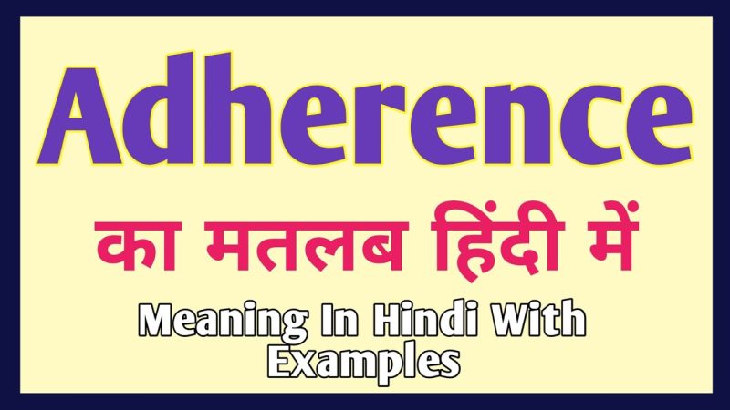 adherence meaning in hindi - Hình 2