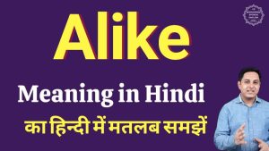 alike meaning in hindi