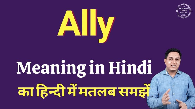 वाक्यों में ally का प्रयोग