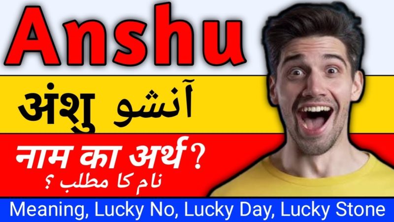 अंशु का अर्थ क्या है? (What is the meaning of Anshu?)