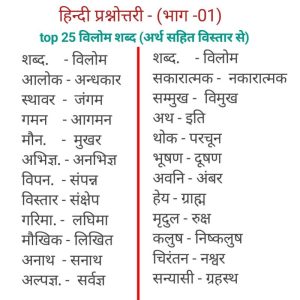 antonyms meaning in hindi 5
