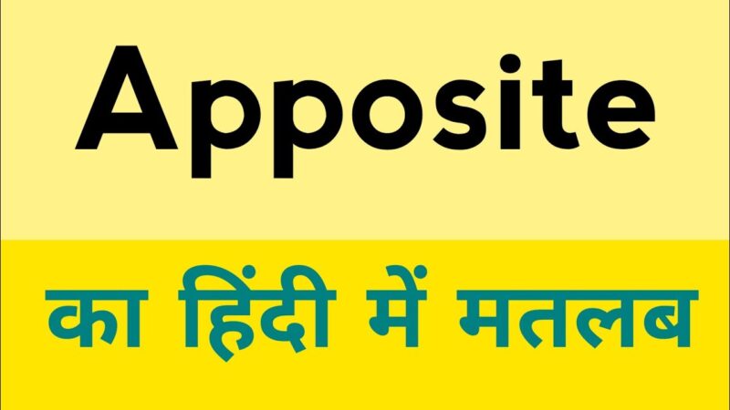 apposite meaning in hindi - Hình 2