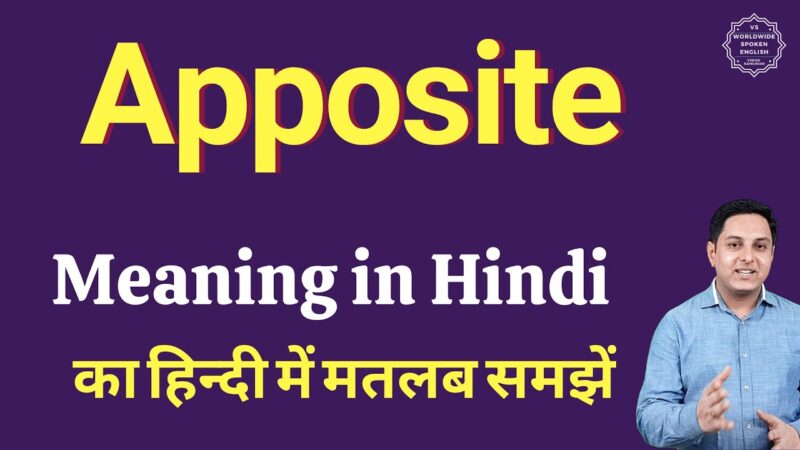 apposite meaning in hindi - Hình 1