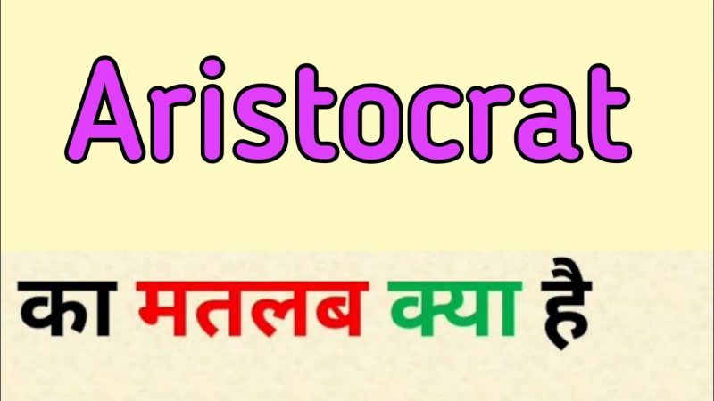 aristocracy meaning in hindi - Hình 4