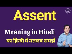 assent meaning in hindi 1