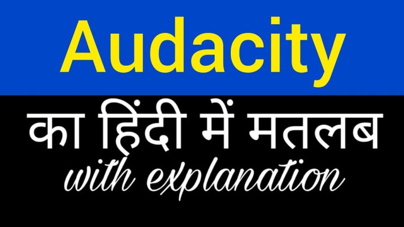 ऑडेसिटी शब्द के सांस्कृतिक निहितार्थ Audacity shabd ke sanskrtik nihitarth