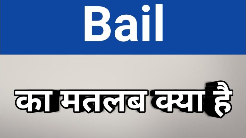 Bail का हिंदी में अर्थ क्या है? (Bail ka hindi mein arth kya hai?)