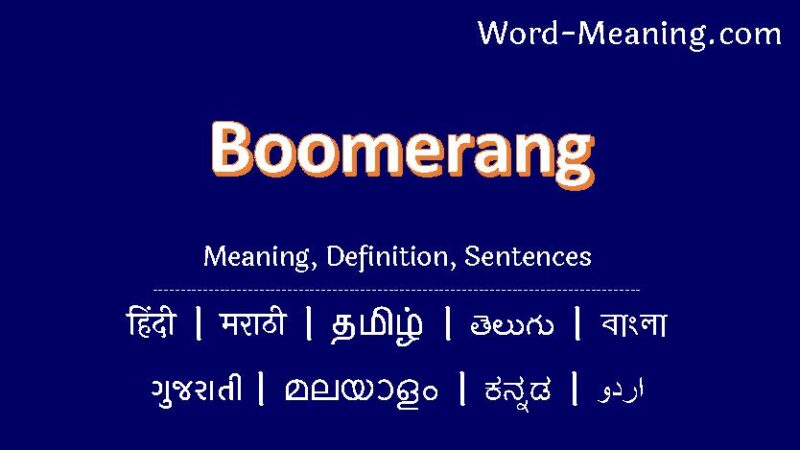 boomerang meaning in hindi - Hình 4