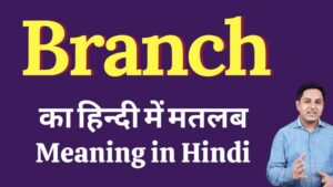 branch meaning in hindi