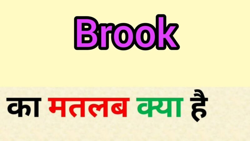brook meaning in hindi - Hình 2
