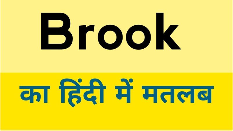 brook meaning in hindi - Hình 4