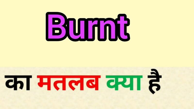 burnt meaning in hindi - Hình 2