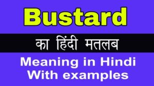 bustard meaning in hindi
