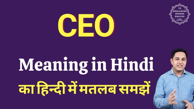 ceo meaning in hindi - Hình 1