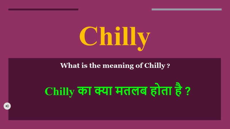 chilly meaning in hindi - Hình 4