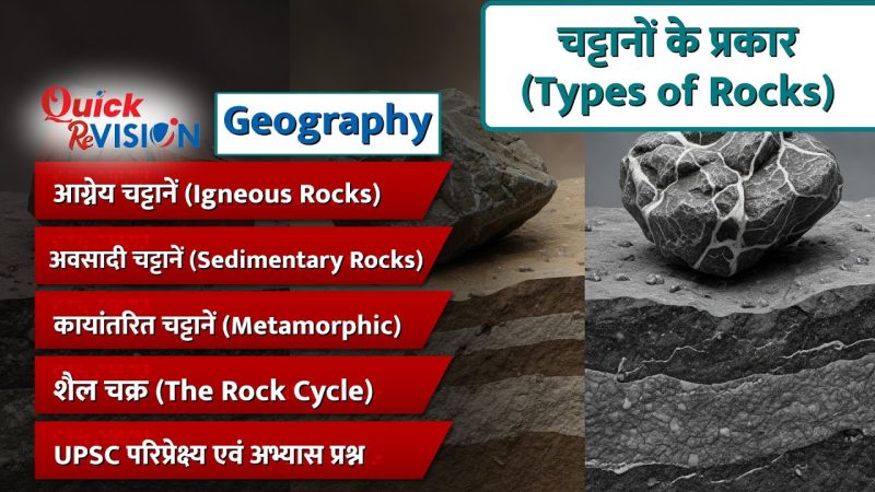 विभिन्न प्रकार की चट्टानें और उनके हिंदी अर्थ