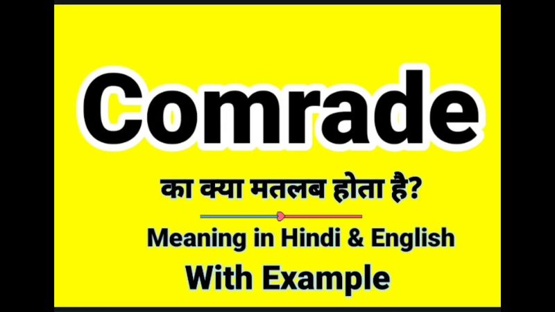 कॉमरेड: एक व्यक्तिगत संबंध के रूप में (Comrade: Ek vyaktigat sambandh ke roop mein)