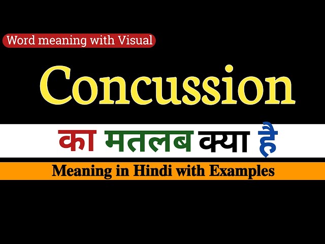 concussion meaning in hindi - Hình 2