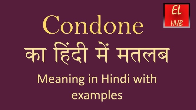 condone meaning in hindi - Hình 1