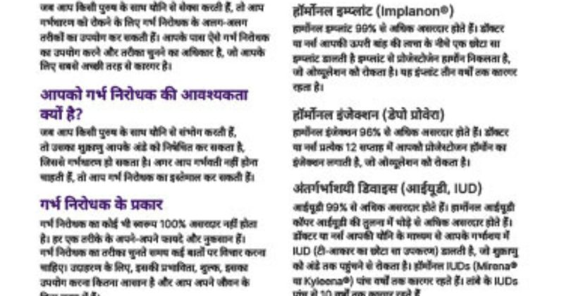 गर्भनिरोधक का महत्व और उद्देश्य