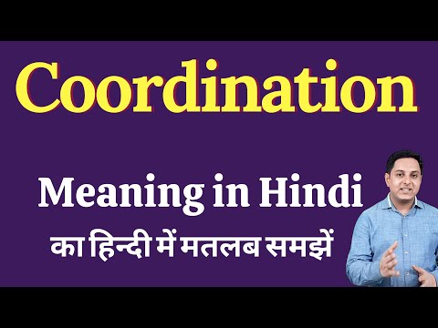 coordination meaning in hindi - Hình 1