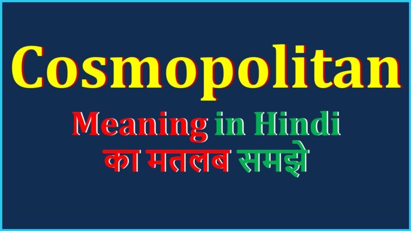 cosmopolitan meaning in hindi - Hình 3