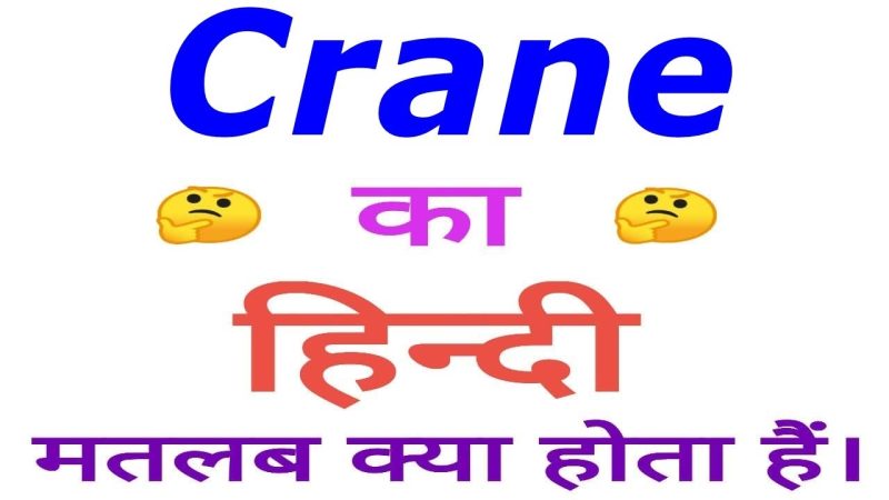 क्रेन का हिंदी में अर्थ: व्यापक परिभाषा और उपयोग (Crane ka hindi mein arth: Vyapak paribhasha aur upayog)