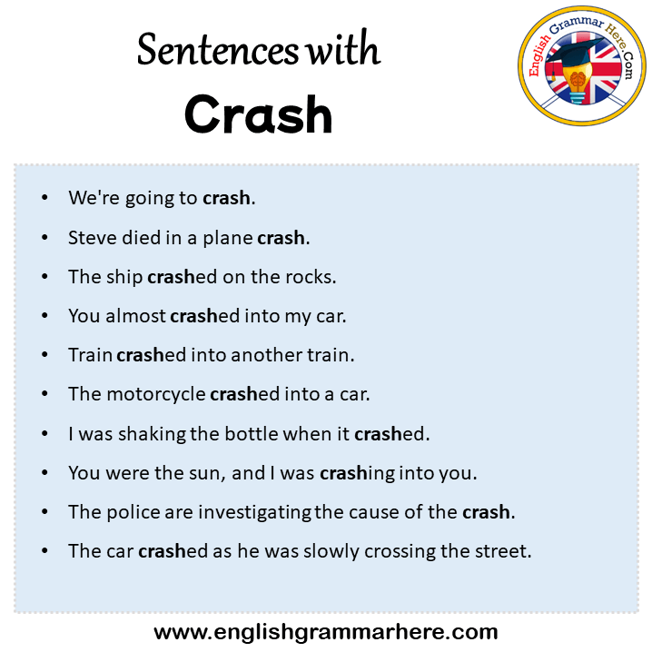 Crash के पर्यायवाची हिंदी शब्द (Synonyms of Crash in Hindi)