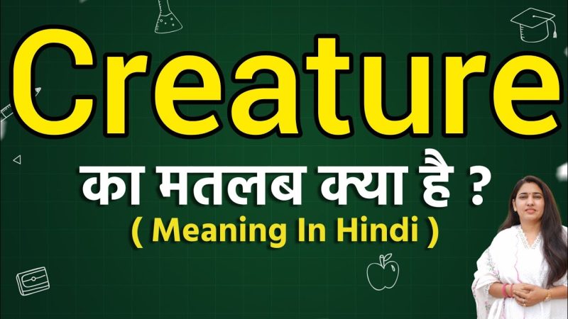 `creatures` शब्द का हिंदी अर्थ और मुख्य परिभाषा