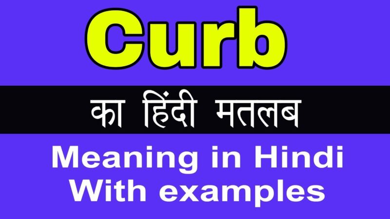 curb meaning in hindi - Hình 4