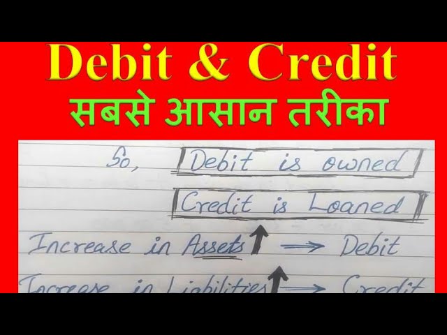 Debit And Credit Meaning In Hindi: नामे और जमा का अर्थ और उपयोग 12 डेबिट और क्रेडिट का उपयोग करके खाता बही कैसे बनाएं: हिंदी में चरणदरचरण गाइड (Debit aur Credit ka upayog karke khata bahi kaise banaen: Hindi mein charandarcharan guide)