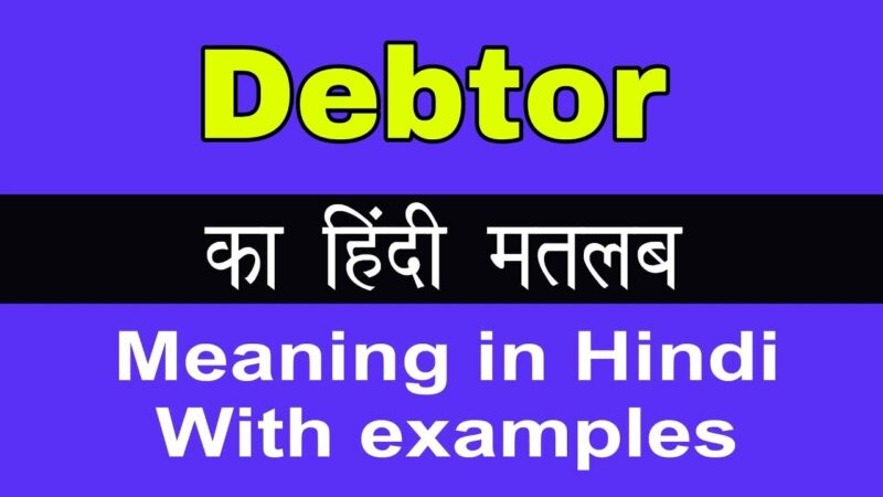 debtors meaning in hindi - Hình 4
