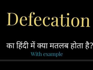 defecation meaning in hindi