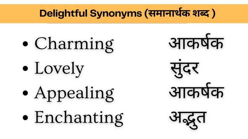 delightful meaning in hindi - Hình 5