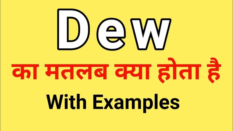 dew meaning in hindi - Hình 1