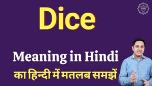 dice meaning in hindi
