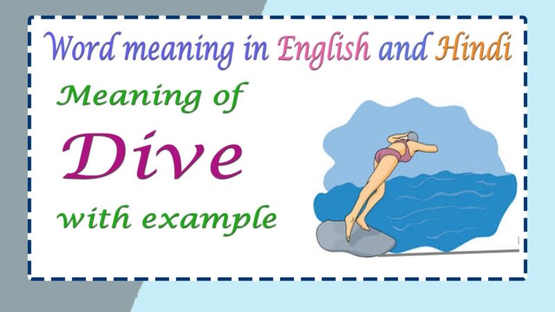 dive meaning in hindi - Hình 3