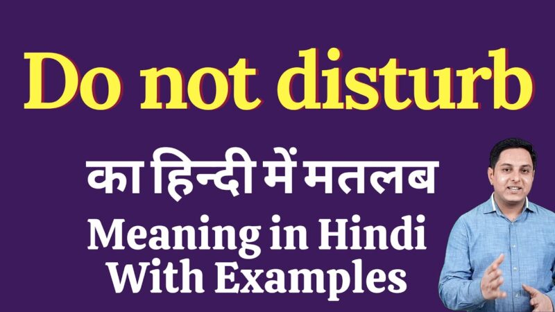 do not disturb meaning in hindi - Hình 2