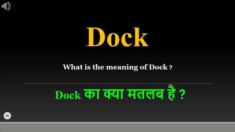 dock meaning in hindi - Hình 3