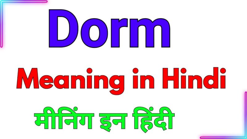 dorm meaning in hindi - Hình 1