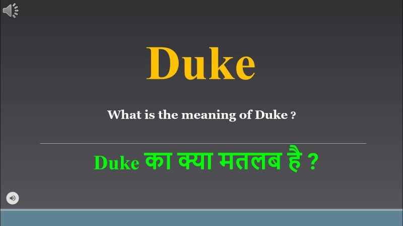 duke meaning in hindi - Hình 4
