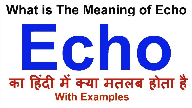 Echo का हिंदी में अर्थ और परिभाषा