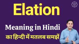 elation meaning in hindi