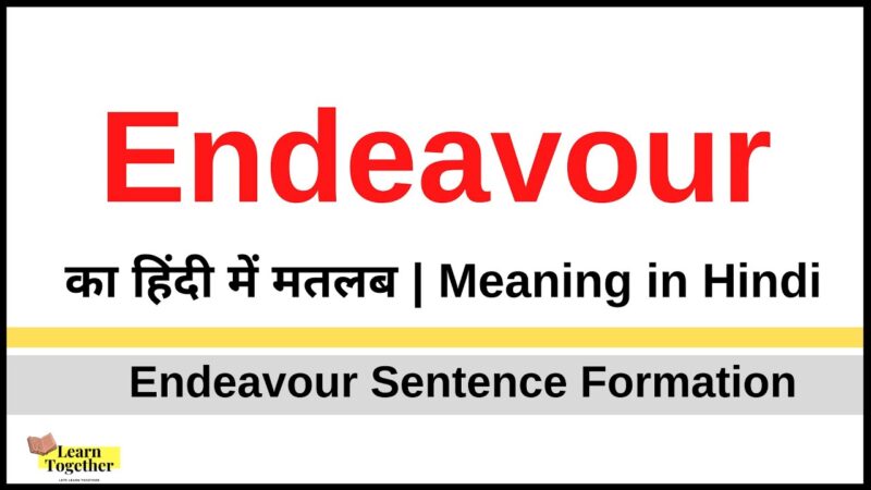 endeavor meaning in hindi - Hình 3