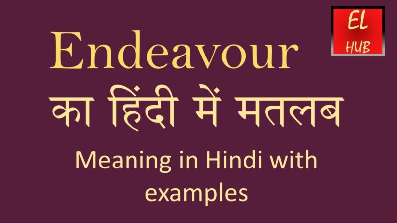 endeavor meaning in hindi - Hình 4