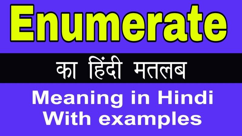 enumerated meaning in hindi - Hình 4