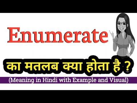 enumerated meaning in hindi - Hình 5
