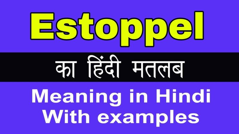 estoppel meaning in hindi - Hình 2